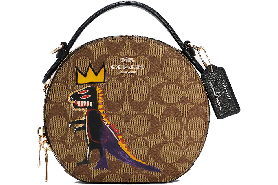Coach x Jean Michel Basquiat Canteen Crossbody Bag Brown in Canvas with  Gold-tone - GB