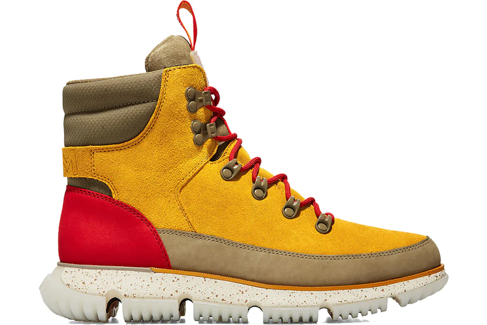 Cole Haan 4.ZEROGRAND Hiker Boot Hasan Minhaj Mineral Yellow Suede