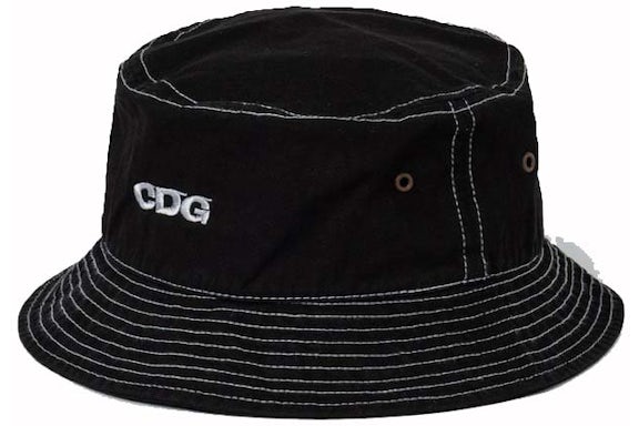 Comme des Garcons Cotton Twill Overdyed Bucket Hat Black