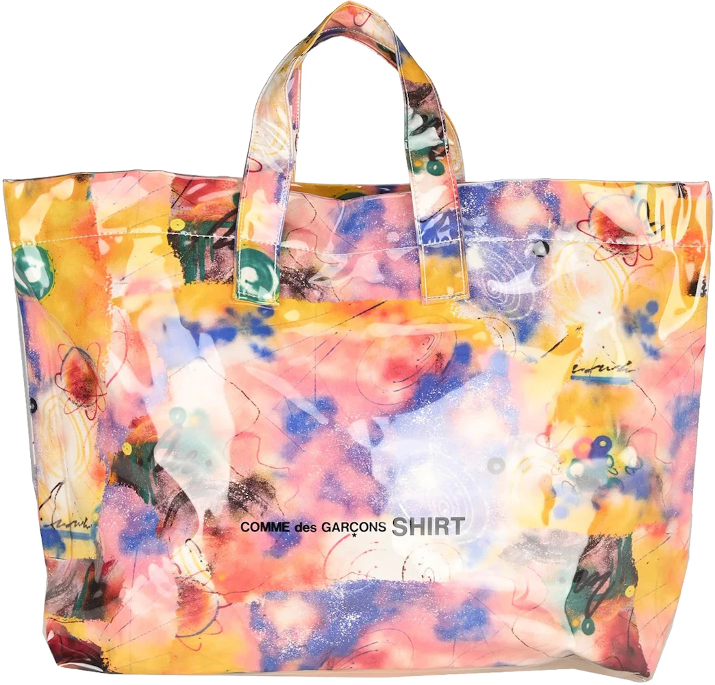 kim cafeteria befolkning Comme des Garcons Floral Print Tote Bag Multicolor in Polyurethane/Cotton -  US