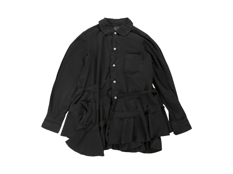 Comme des Garcons Frilled Hem Blouse Ranger Green
