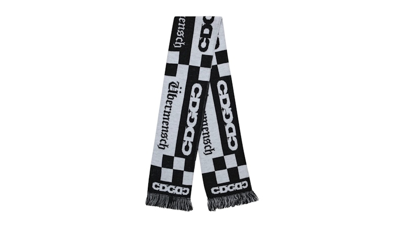 Comme des Garcons G-DRAGON Ubermensch Check Football Scarf White