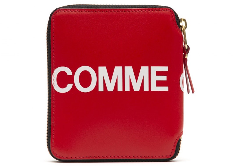 Comme des Garcons SA5100HL Huge Logo Wallet Black in Leather with