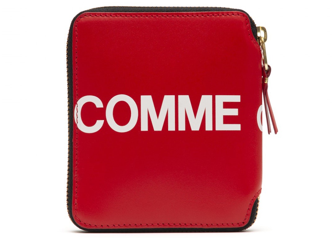 Pre-owned Comme Des Garçons Comme Des Garcons Sa2100hl Huge Logo Wallet Red