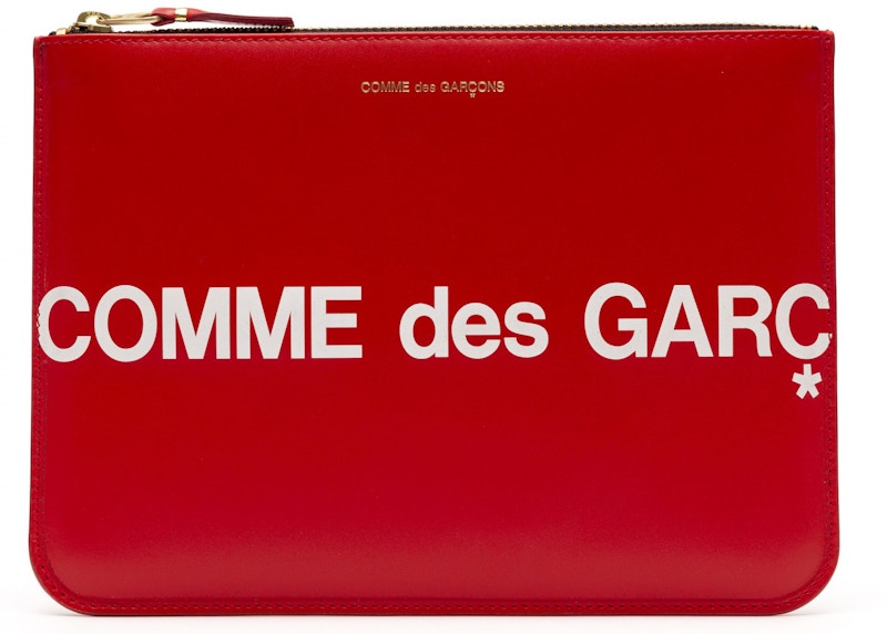 Comme des Garcons SA5100HL Huge Logo Wallet Black in Leather with