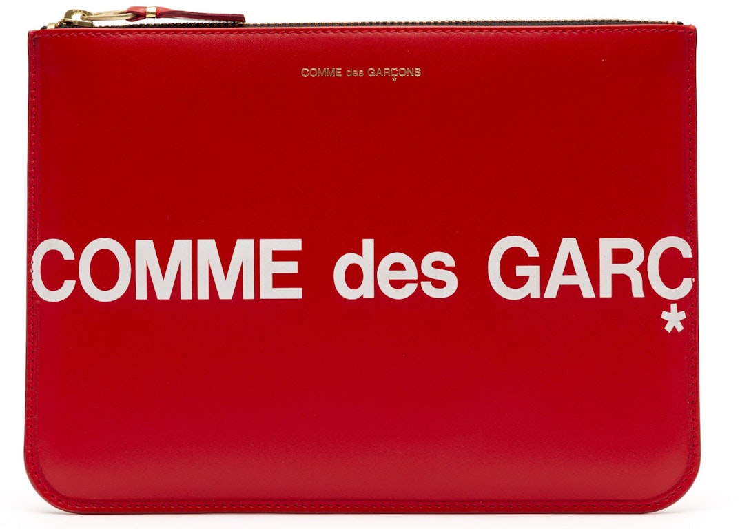 Pre-owned Comme Des Garçons Comme Des Garcons Sa5100hl Huge Logo Wallet Red