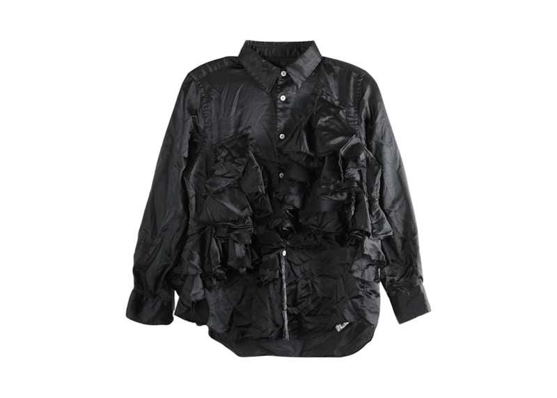 Blouse volantée superposée Comme des Garçons noire