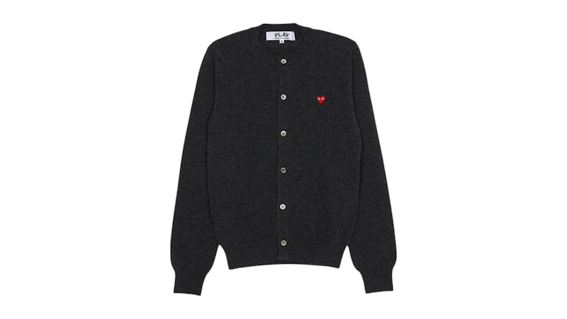 Pre-owned Comme Des Garçons Men's Comme Des Garcons Mini Redwappen Cardigan In Gray