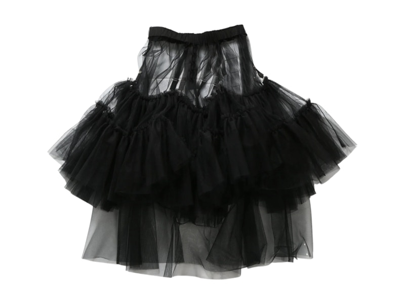 Pre-owned Comme Des Garçons Women's Comme Des Garcons Layer Tulle Puff Skirt In Black