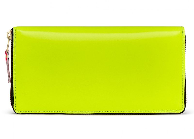 Comme des Garcons SA0110SF New Super Fluo Wallet Yellow in Leather 