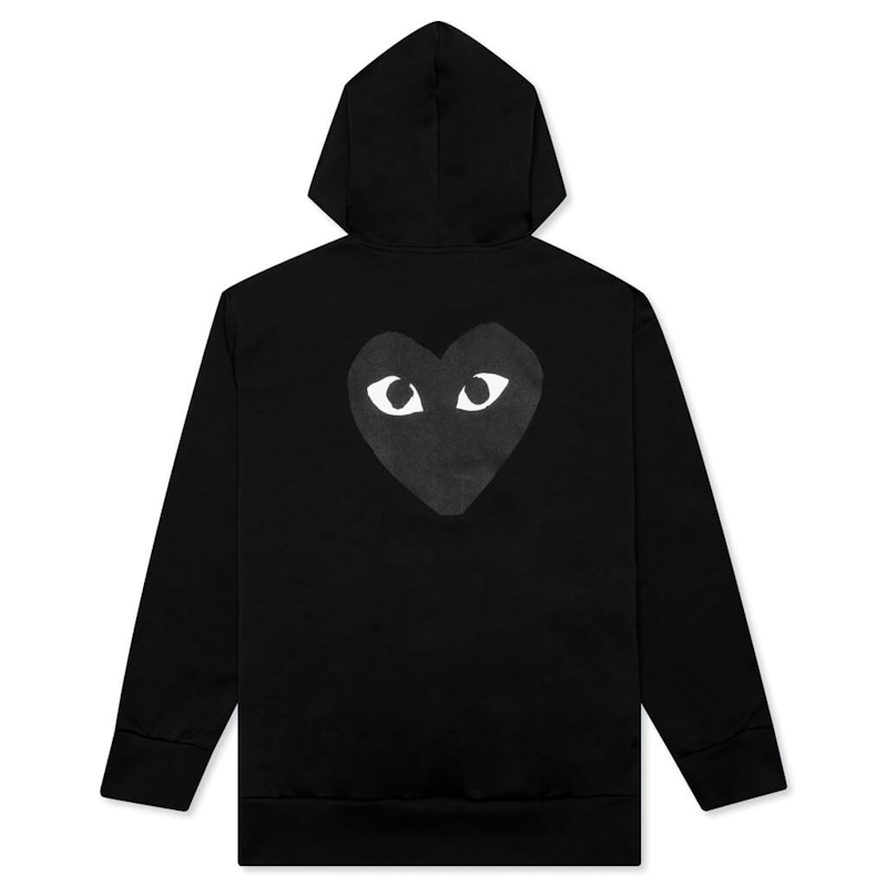 Cdg play black clearance hoodie