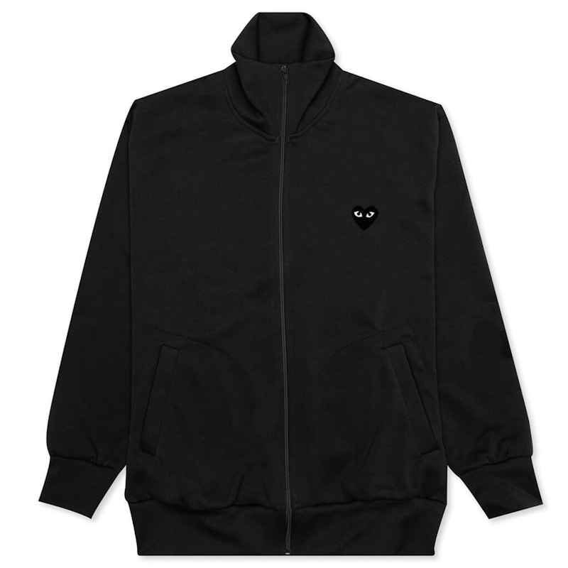 Sudadera Comme des Garcons Play Big Black Heart con cremallera completa en negro ES