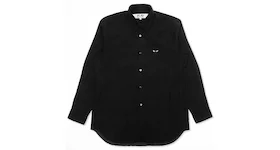 Comme des Garcons Play Black Emblem Button Up Shirt Black