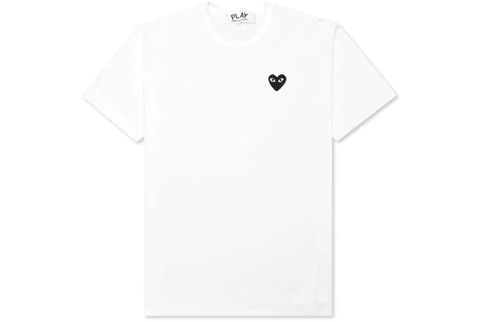 CDG Play Black Emblem T-shirt White