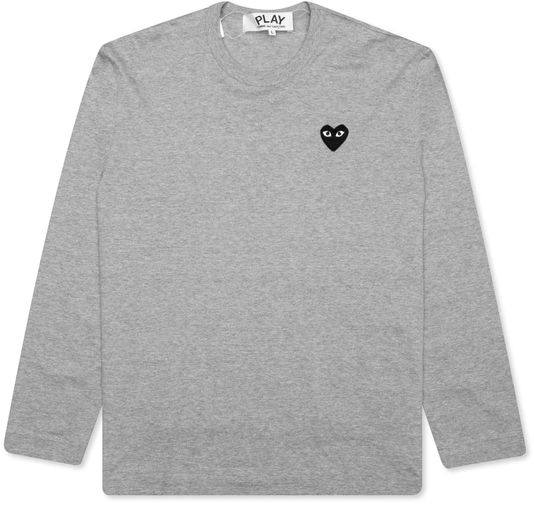 CdG PLAY White Multi Logo T-Shirt Black Heart