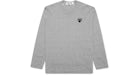 T-shirt Comme des Garçons Play Noir Heart Emblem L/S Gris