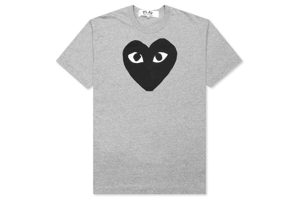 Pre-owned Cdg Play Black Heart T-shirt Grey