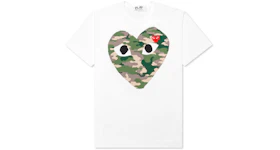 CDG Play Camouflage Heart T-shirt White