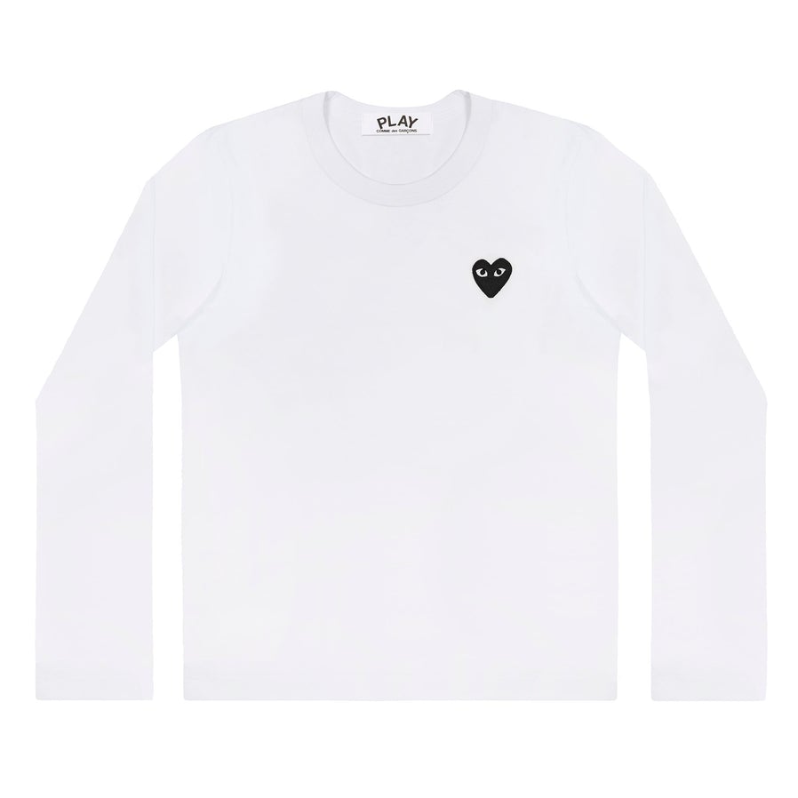 Comme des Garcons Play Embroidered Black Heart Long Sleeve T-shirt