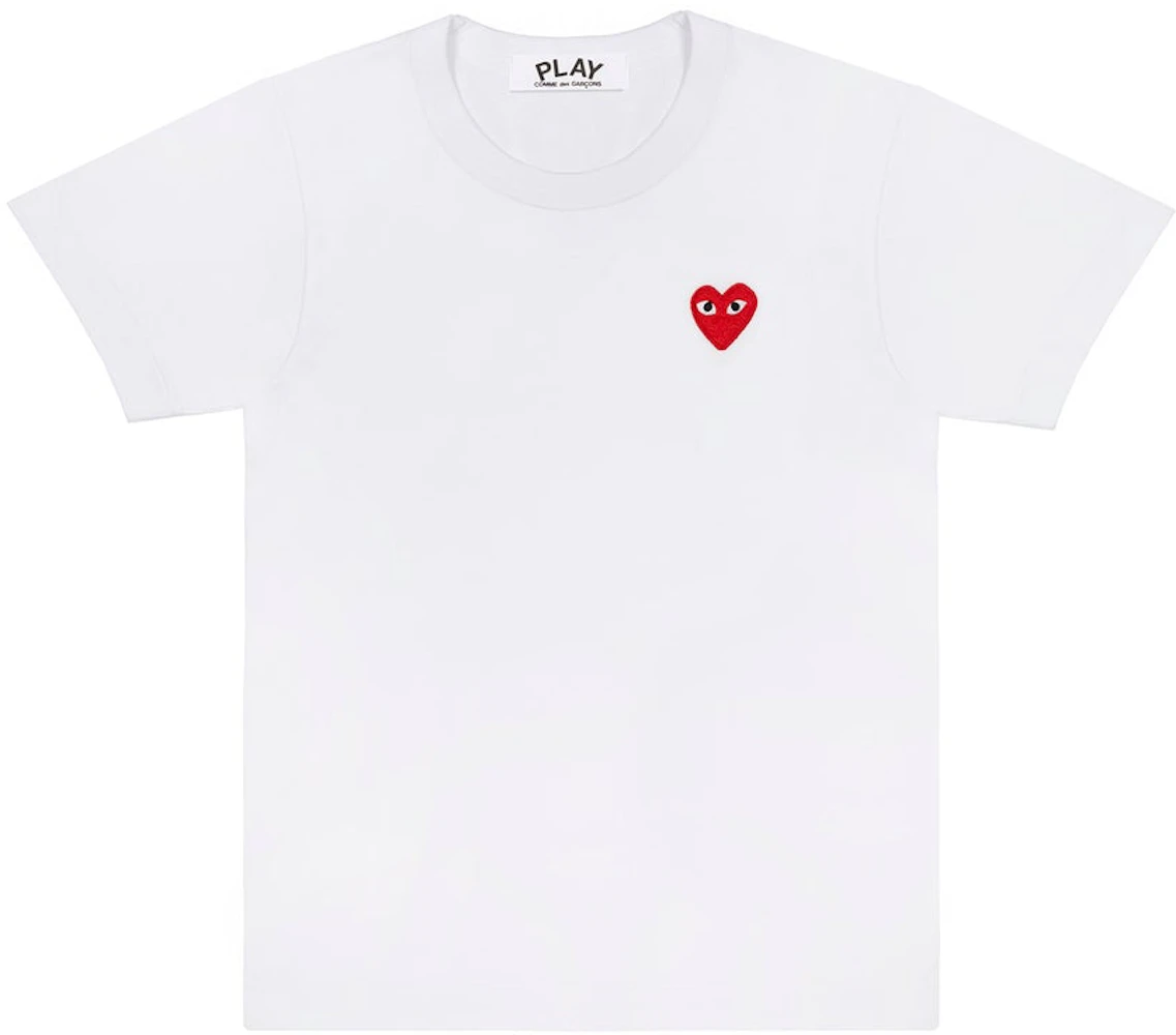 Comme des Garcons Play Embroidered Red Heart T-shirt White Men's - US