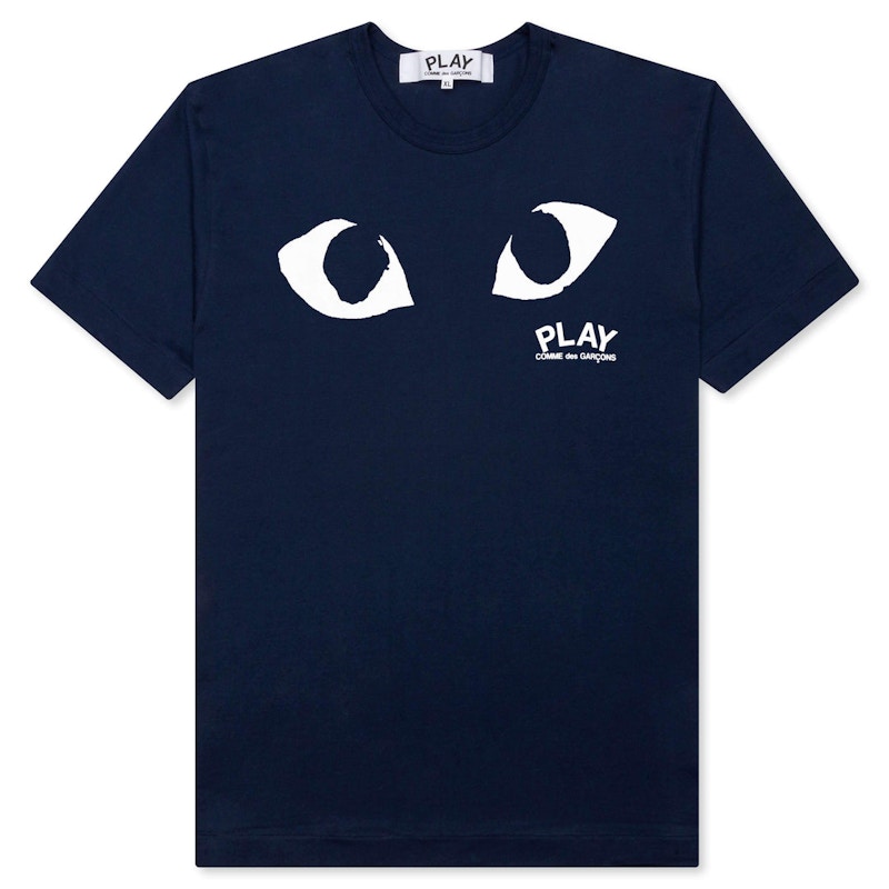 Comme des Garcons Play Eyes Logo T-shirt Navy Men's - US