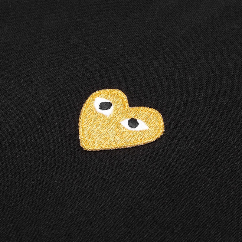 Comme des Garcons Play Gold Heart T-shirt Black