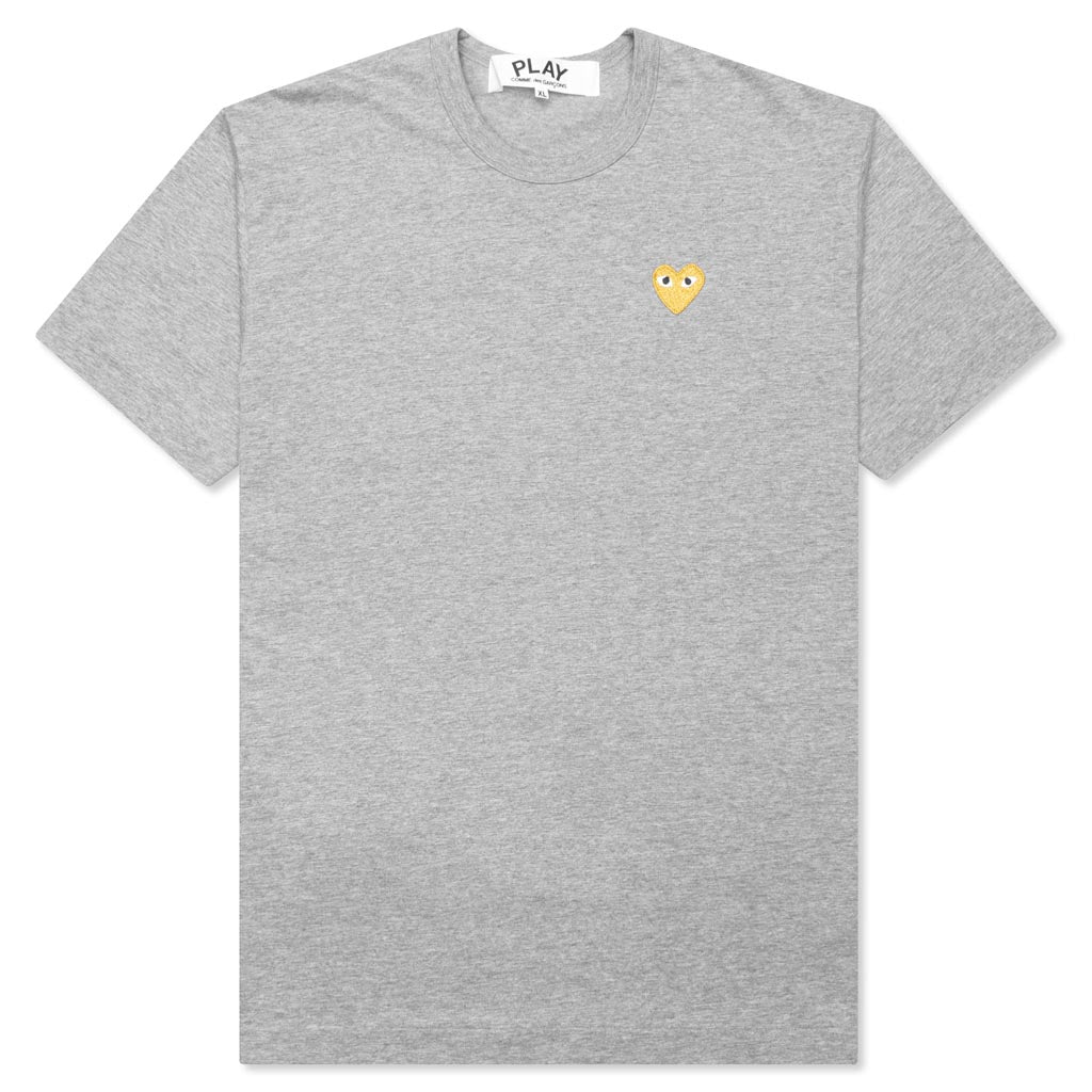 Comme des Garcons Play Gold Heart T-shirt Grey Men's - US