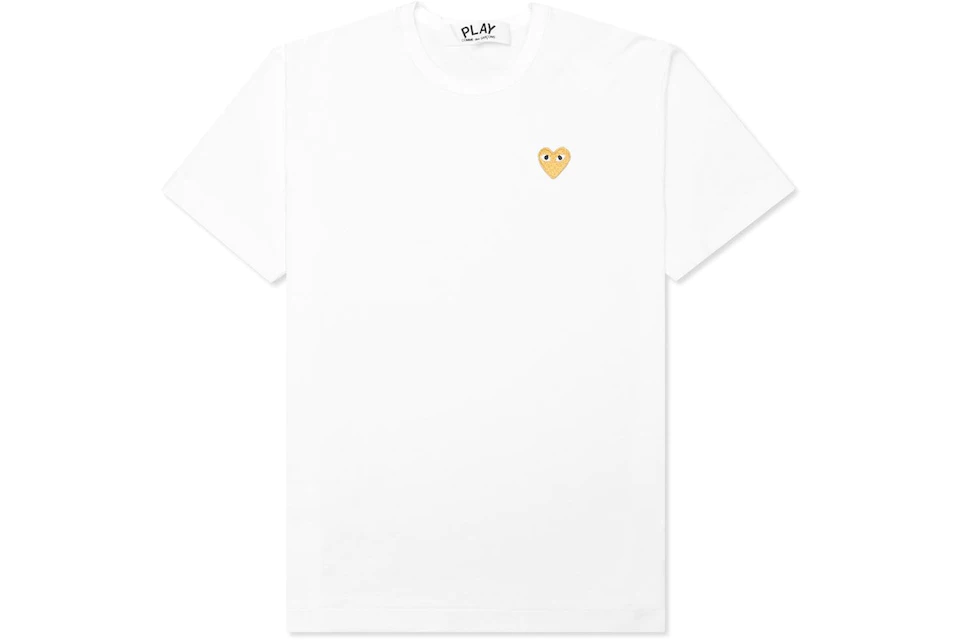 Comme des Garcons PLAY Gold Heart T-shirt White