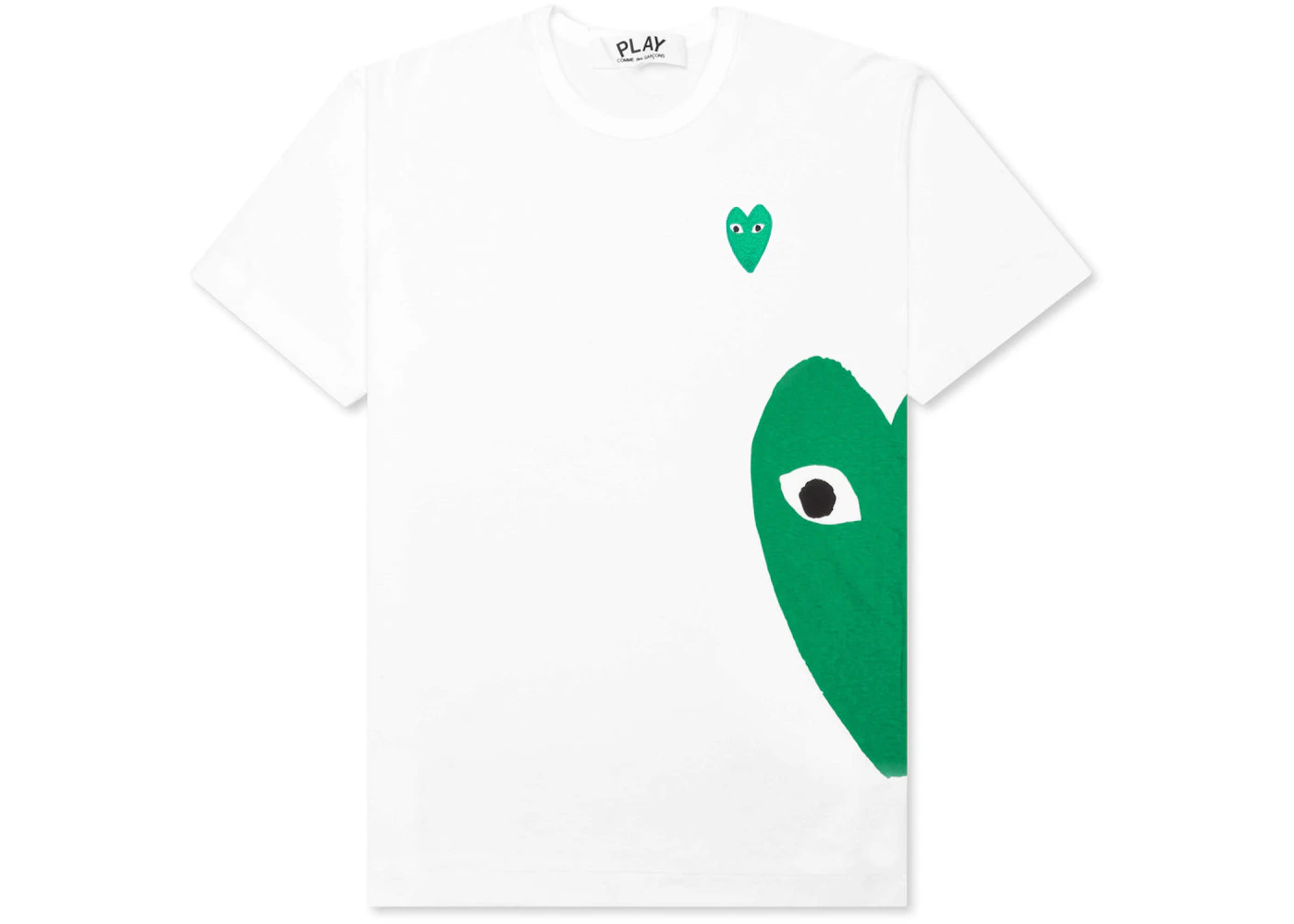 Comme des Garcons Play Green Emblem Heart T-shirt White US