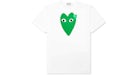 Comme des Garçons Play Verde Camiseta Corazones Blanco
