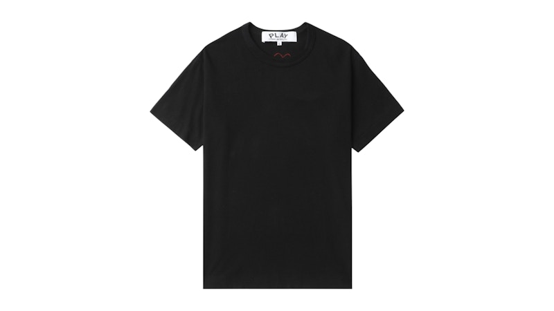 Pre-owned Comme Des Garçons Play Heart Emblem Tee Shirt In Black/red In Multi