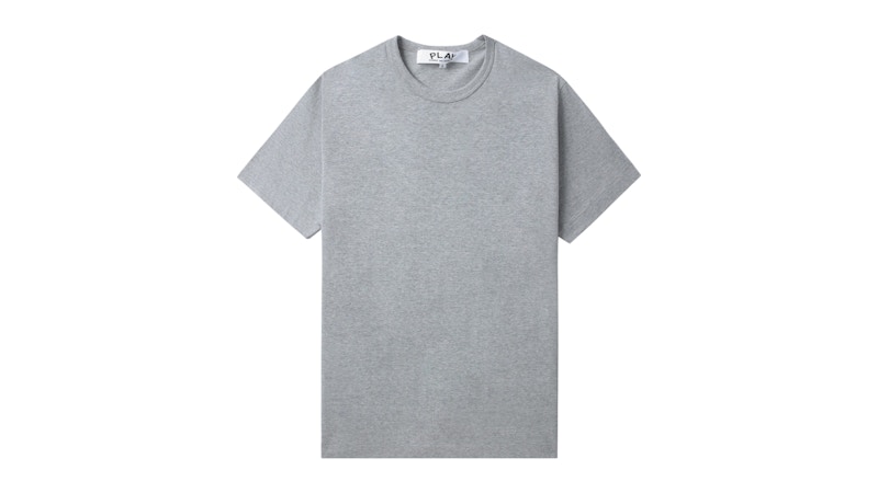 Pre-owned Comme Des Garçons Play Heart Emblem Tee Shirt In Grey/red