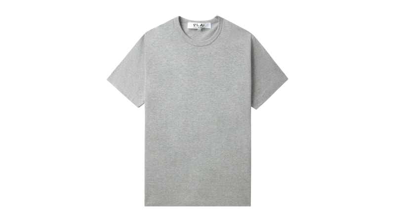 Pre-owned Comme Des Garçons Play Heart Emblem Tee Shirt In Grey In Gray