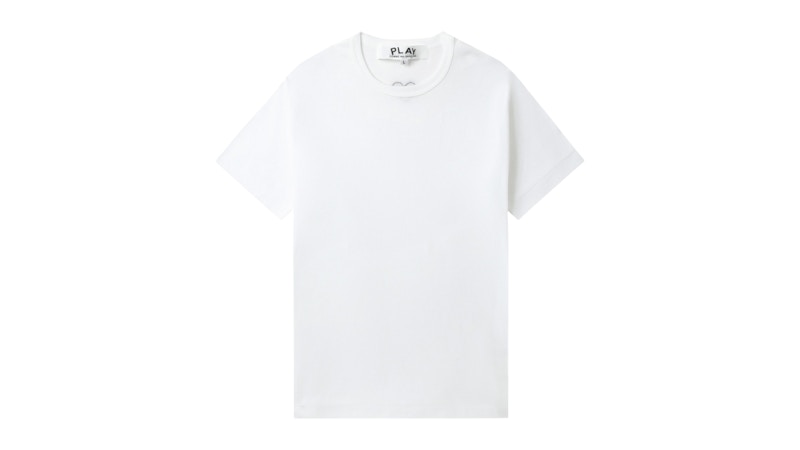 Pre-owned Comme Des Garçons Play Heart Emblem Tee Shirt In White