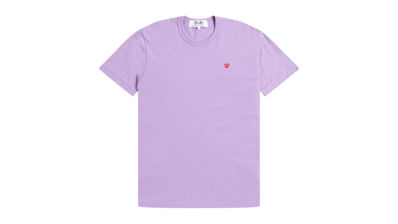 Pre-owned Comme Des Garçons Play Heart Logo Tee Shirt In Purple