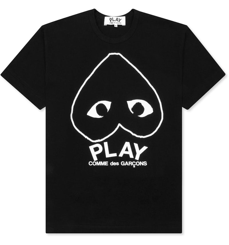 Comme des Garcons Play Inverted Outline Heart T-shirt Black GB