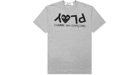 Comme des Garcons Play Inverted Text T-shirt Grey