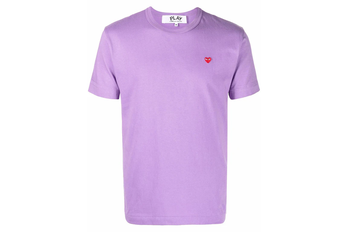 CDG Play Logo Patch Short-Sleeve Tee Purple/Red