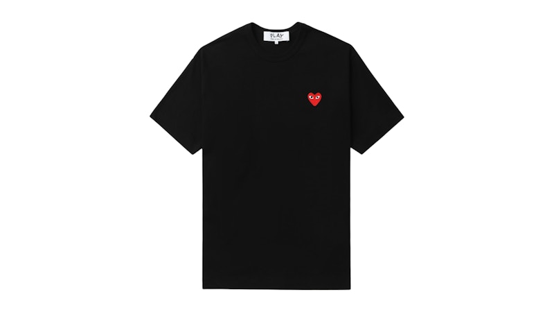 Comme des Garcons PLAY Logo Tee Black/Red - US