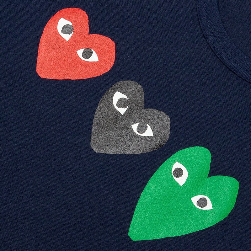 Comme des garcons outlet play t shirt navy