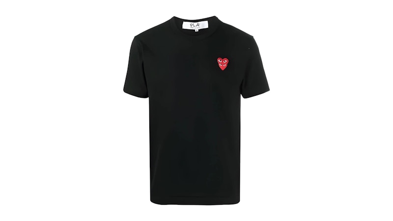Pre-owned Comme Des Garçons Play P1t288 Mens T-shirt T-shirt In Black