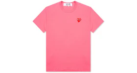 Comme des Garcons Play Pastelle Red Emblem T-shirt Pink