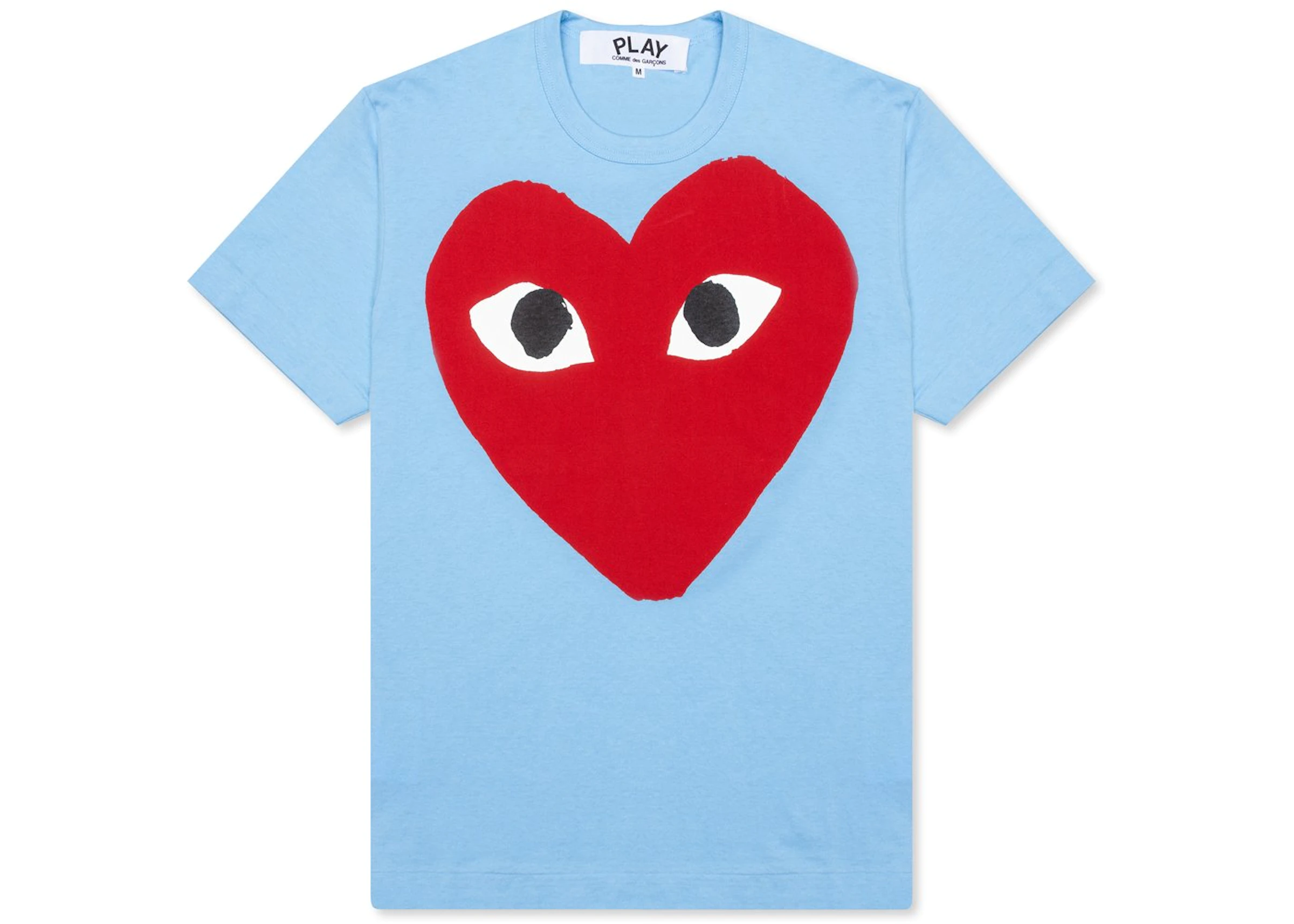 De vreemdeling Vijf Adelaide CDG Play Pastelle Red Heart T-shirt Blue - US
