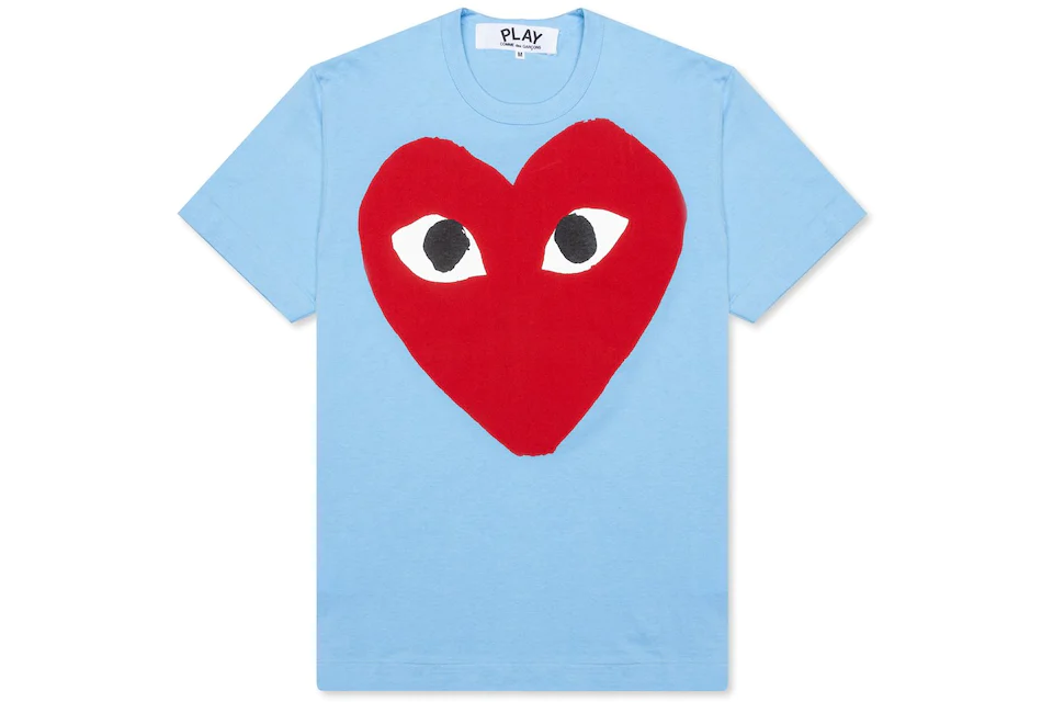 Comme des Garcons Play Pastelle Red Heart T-shirt Blue Men's - US