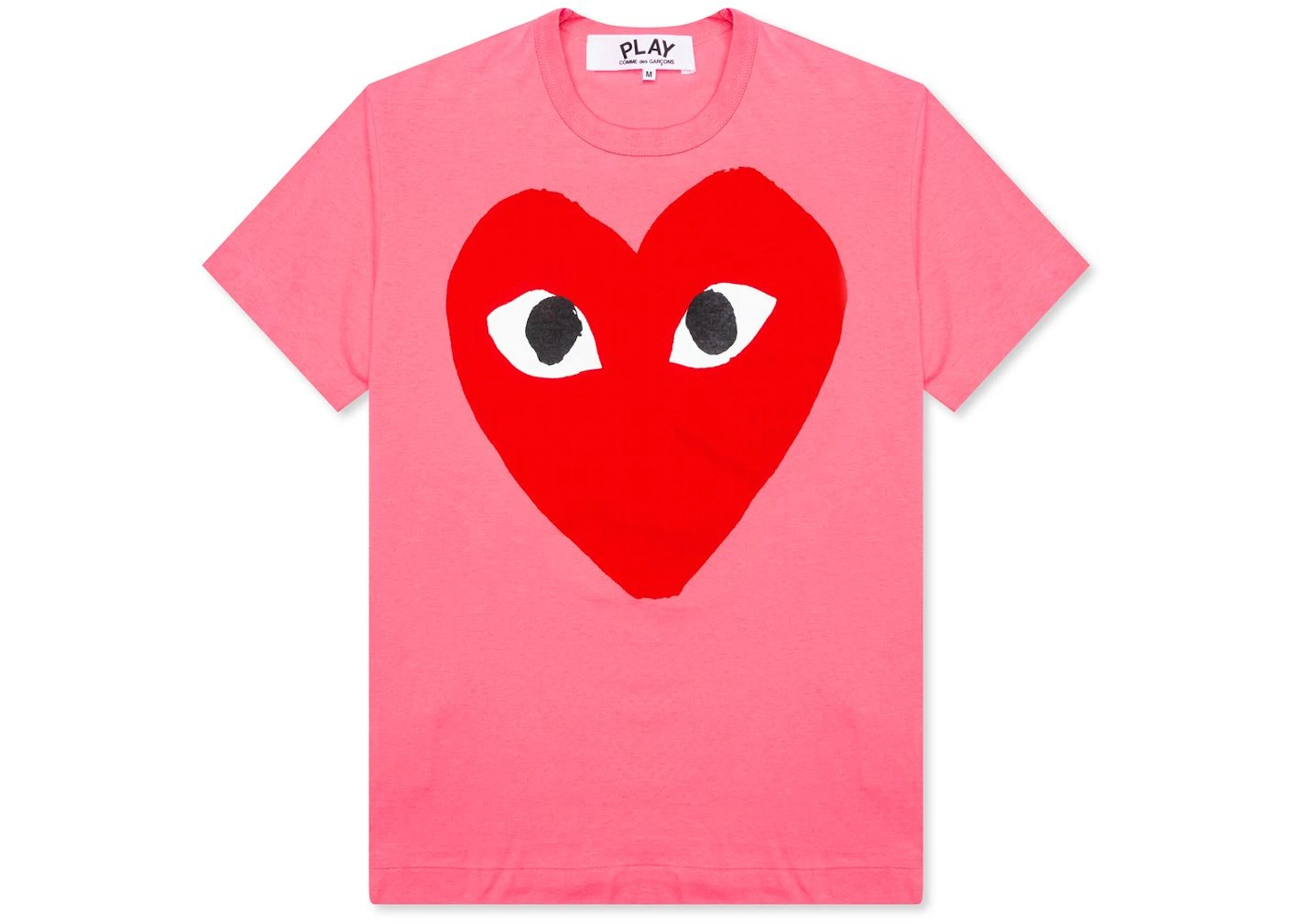 CDG Play Pastelle Red Heart T-shirt Pink | lupon.gov.ph