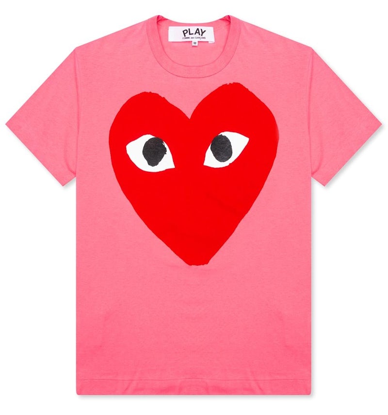 Comme des Garcons Play Pastelle Red Heart T-shirt Pink US