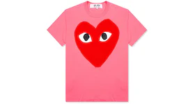 Comme des Garcons Play Pastelle Red Heart T-shirt Pink