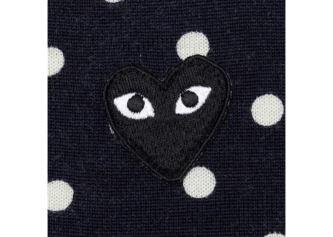Comme des Garcons Play Polka Dot Cardigan Sweater Navy Men's - US