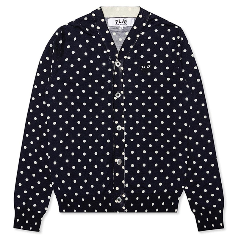 Supreme Brushed Polka Dot Cardigan Black Men's - SS20 - US