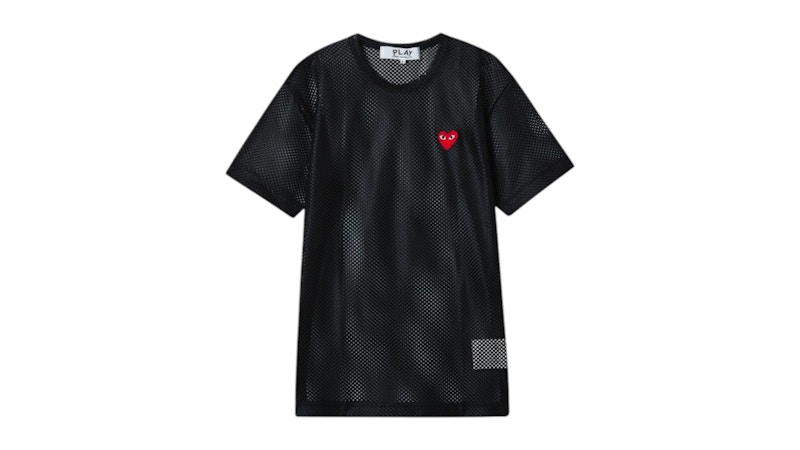 Comme des Garcons PLAY Polyester Mesh Tee Black